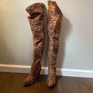 Amazon Cheetah Thigh High Boots